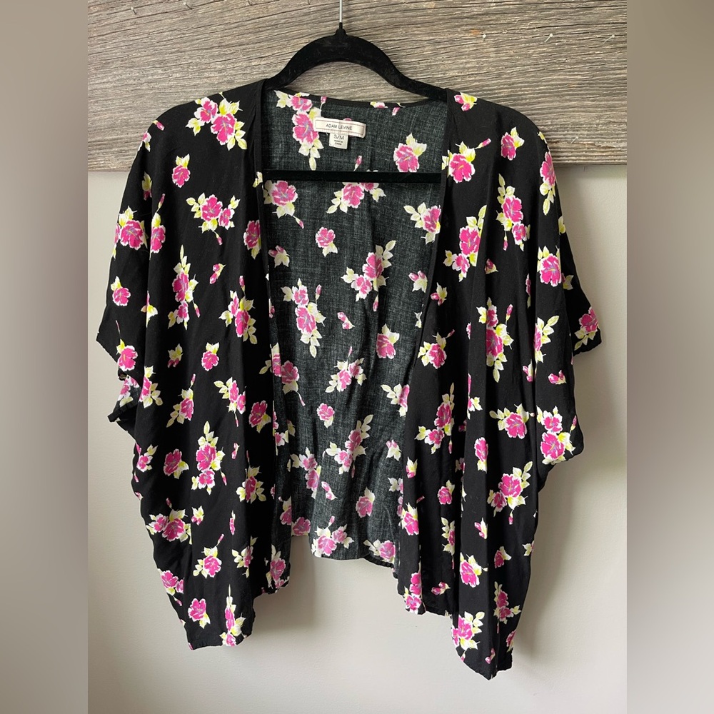 Adam Levine Collection Black and Pink Shrug